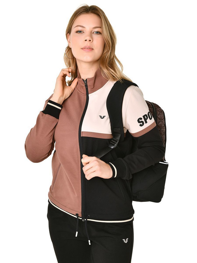 Жіночий спортивний костюм Bilcee TB21WL01S8790_1620 Бежево-чорний