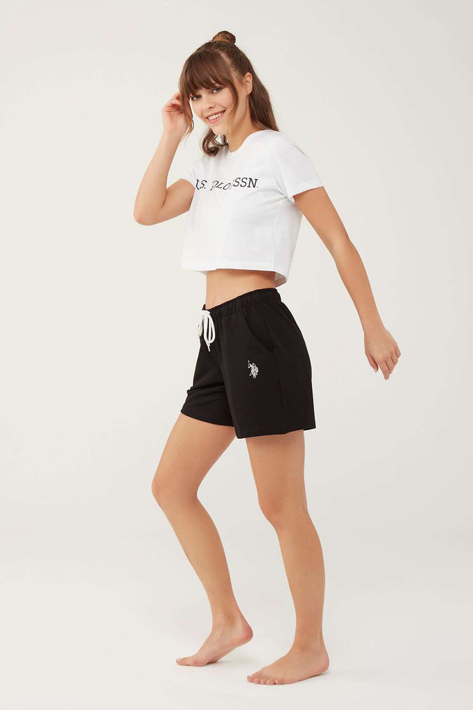 Шорти піжамні жіночі U.S. POLO ASSN 16604 Чорний