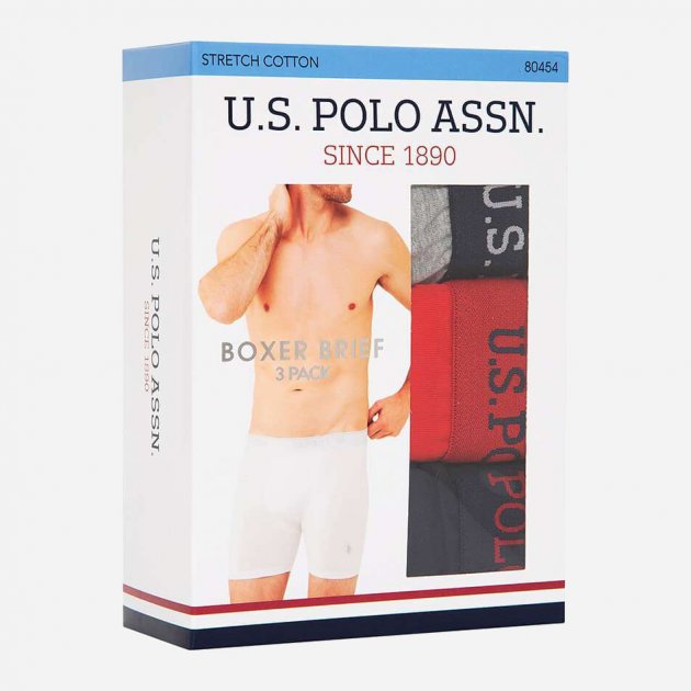 Трусы мужские мужские набор 3 шт. U.S. POLO ASSN 80454Y Белый