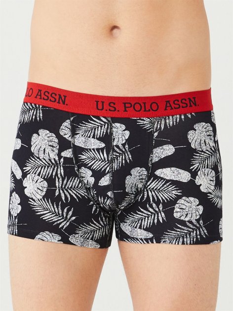 Трусы мужские боксеры набор 3 шт. U.S. POLO ASSN 80433 темно-синий/серый меланж/темно-синий