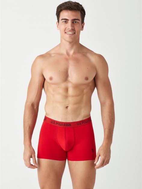 Трусы мужские боксеры набор 2 шт. U.S. POLO ASSN 80374 Красный/Черный