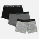 Трусы мужские мужские набор 3 шт. U.S. POLO ASSN 80300 Черный/Серый/Камуфляжный