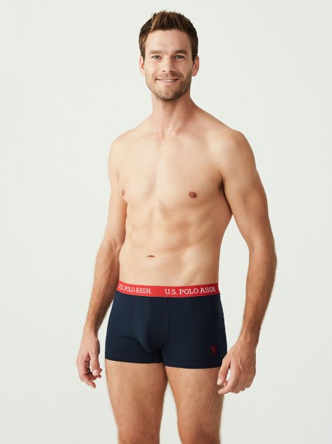 Трусы мужские боксеры набор 3 шт. U.S. POLO ASSN 80253 Синий