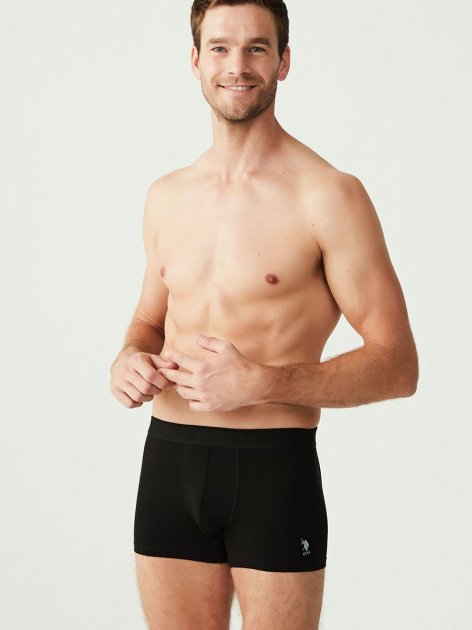 Трусы мужские боксеры набор 3 шт. U.S. POLO ASSN 80173 Черный
