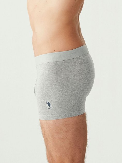 Трусы мужские боксеры набор 3 шт. U.S. POLO ASSN 80173 Серый меланж
