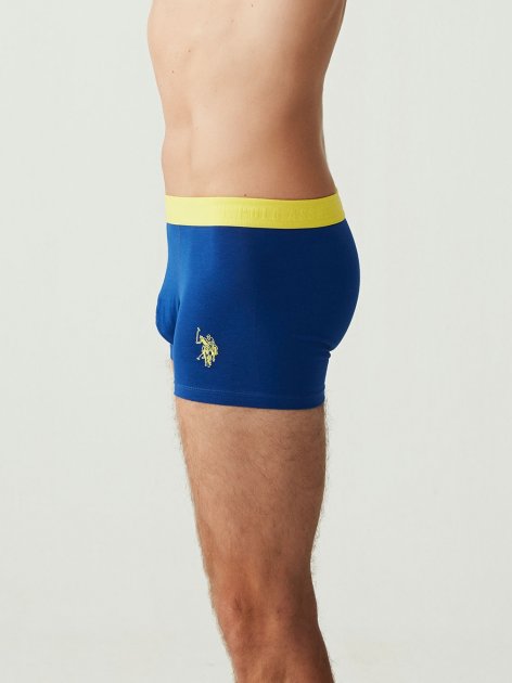 Трусы мужские боксеры набор 3 шт. U.S. POLO ASSN 80170 Красный/серый меланж/синий
