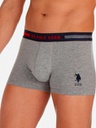 Трусы мужские боксеры набор 3 шт. U.S. POLO ASSN 80155 Темно-синий/Серий меланж/Белый
