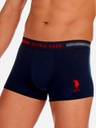 Трусы мужские боксеры набор 3 шт. U.S. POLO ASSN 80155 Темно-синий/Серий меланж/Белый