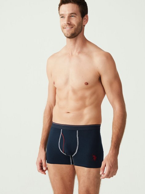 Трусы мужские боксеры набор 2 шт. U.S. POLO ASSN 80093 Белый/Темно-синий
