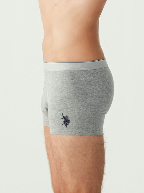 Трусы мужские боксеры набор 2 шт. U.S. POLO ASSN 80093 Белый/Серый меланж