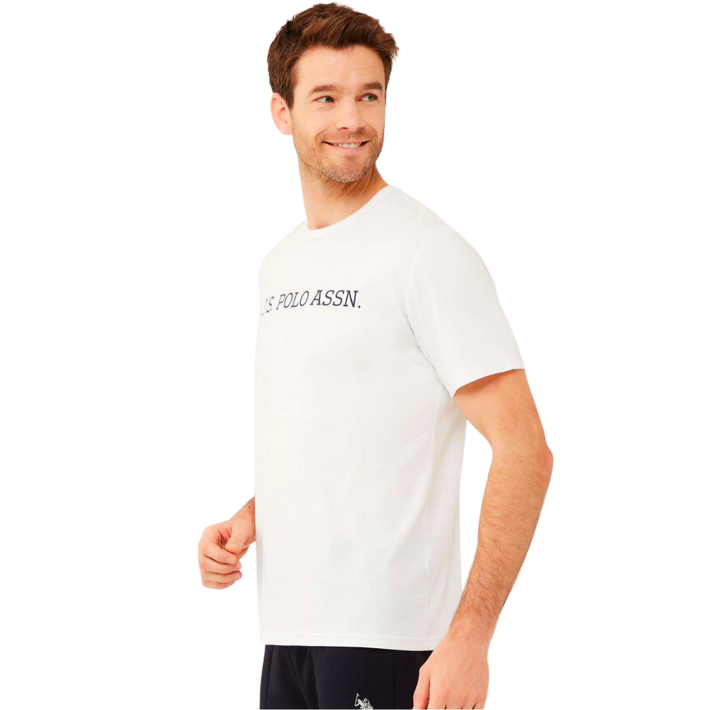 Футболка чоловіча з круглим вирізом U.S. POLO ASSN 18465 Білий