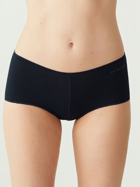 Трусы-шорты женские набор 5 шт. U.S. POLO ASSN 67004 Черный/белый/бежевый/темно-синий/фуксия