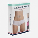 Трусы-шорты женские набор 5 шт. U.S. POLO ASSN 67004 Черный/белый/бежевый/темно-синий/фуксия