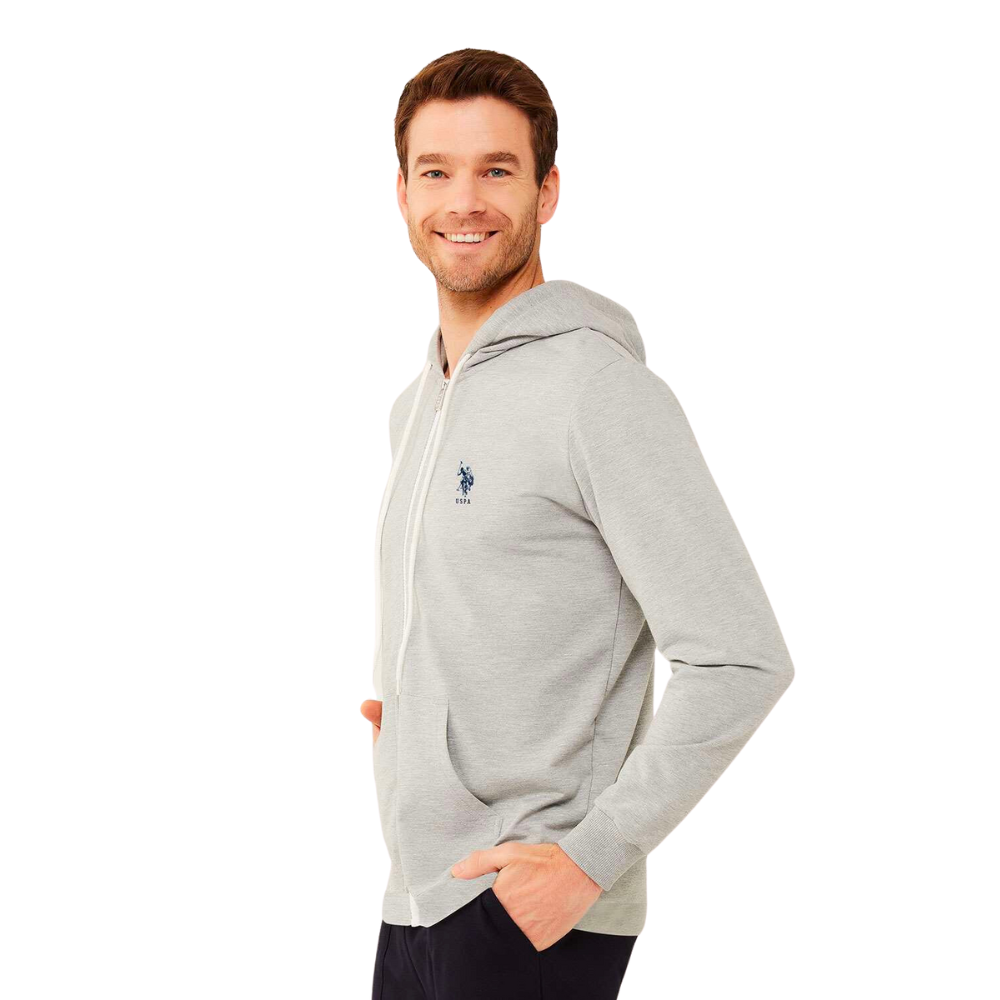 Кофта піжамна чоловіча U.S. POLO ASSN 18469 Сірий меланж