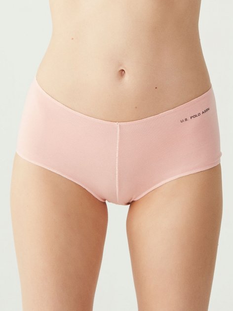 Трусы-шорты женские набор 5 шт. U.S. POLO ASSN 67004 Черный/Белый/Бежевый/Лососевый/Красный