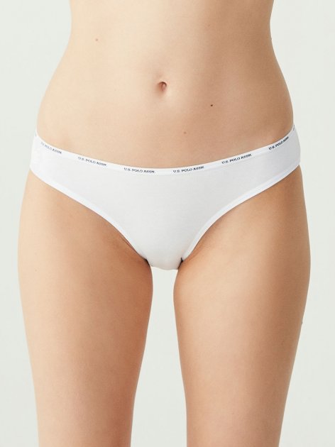 Трусы-слипы женские набор 5 шт. U.S. POLO ASSN 67002 Черный/Белый/Бежевый/Белый/Бежевый