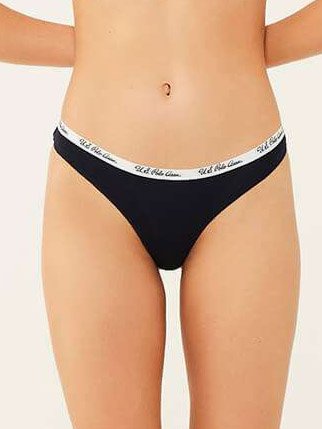 Трусы-бикини женские набор 3 шт. U.S. POLO ASSN 66274 Серый меланж/Темно-сине/Красный