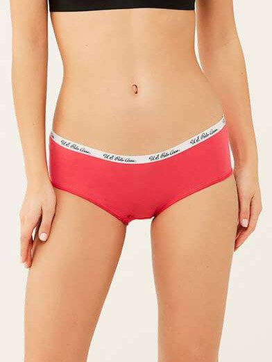 Трусы-хипстеры женские набор 3 шт. U.S. POLO ASSN 66273 Коралловый/Неоновый-зеленый/Бирюза