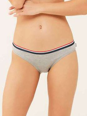 Трусы-слип женские набор 3 шт. U.S. POLO ASSN 66271 Белый/Синий меланж/Серый меланж