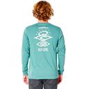 Футболка довгий рукав Rip Curl SEARCH ICON L/S TEE CTESF9-8088 Темно-бірюзовий