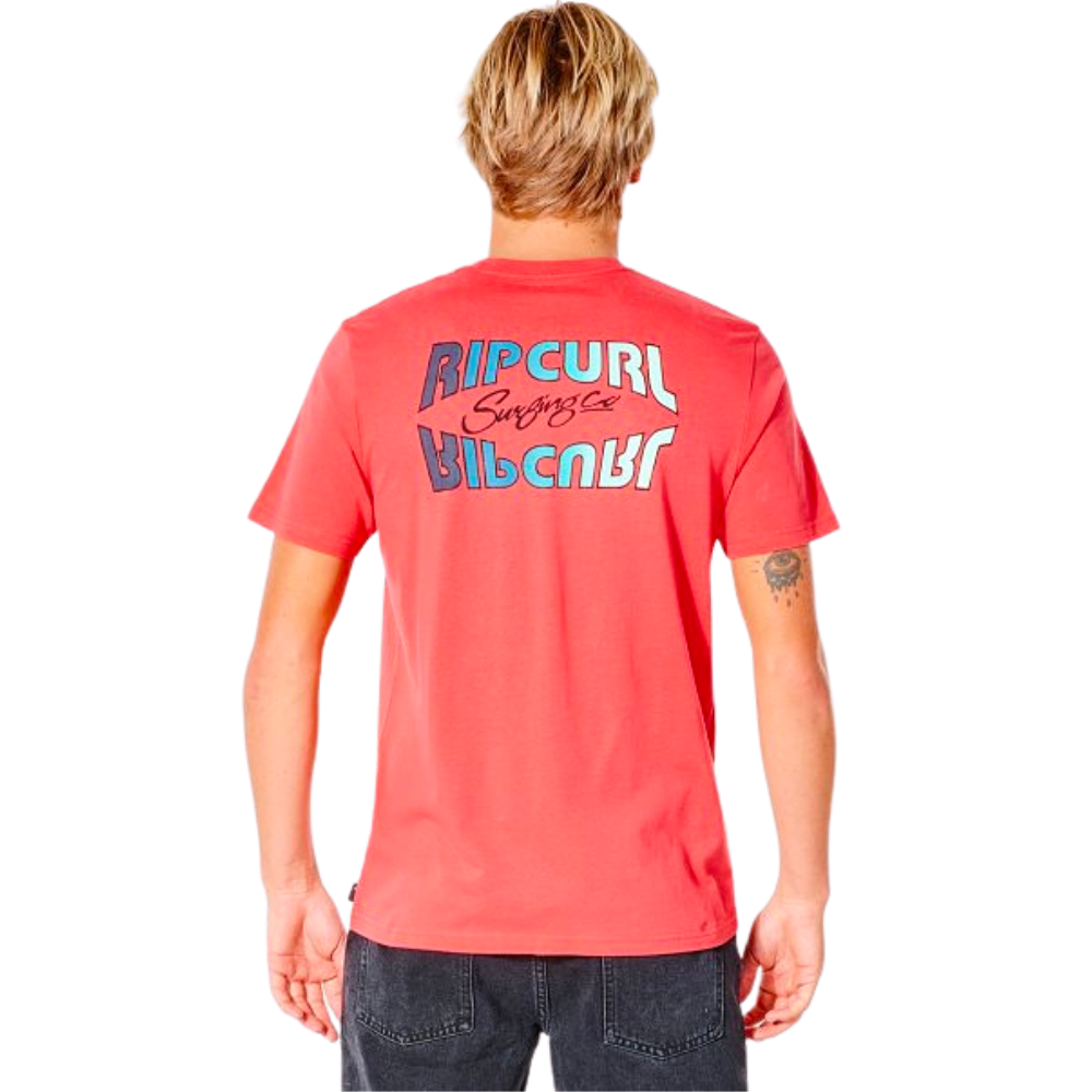 Футболка Rip Curl SURF REVIVAL INVERTED TEE CTEXK9-4870 Червоний промитий