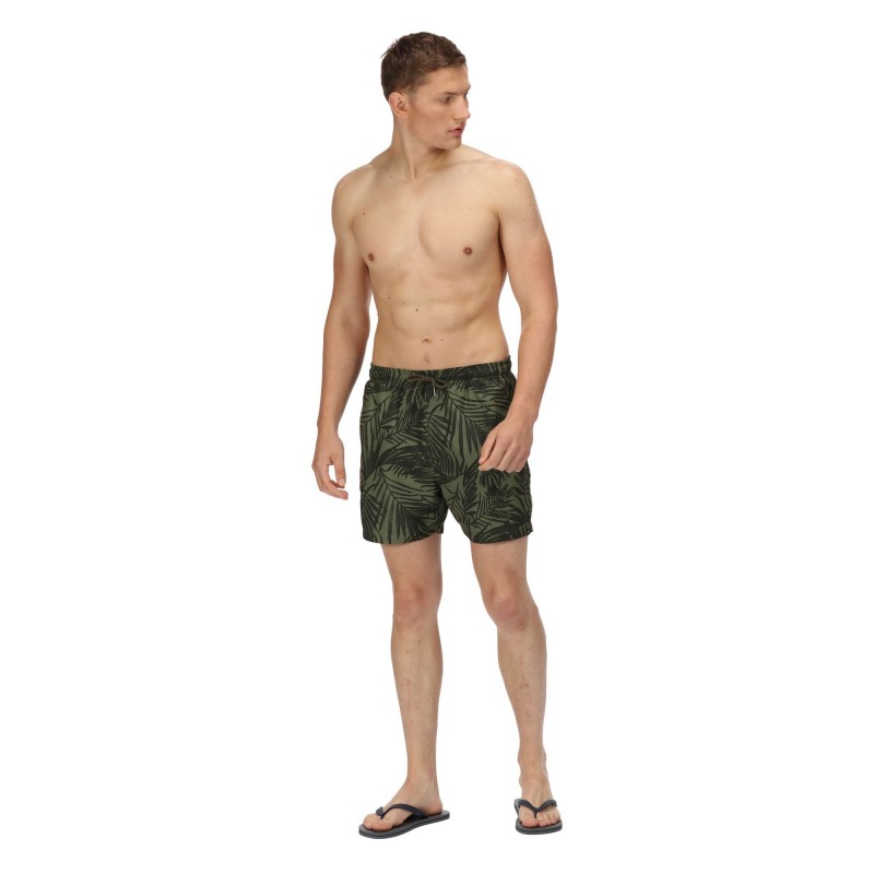 Шорти аква Regatta Loras Swim Short RMM014-V3H Темно-зелений з принтом
