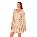 Сукня Rip Curl LUNAR TIDES LONGSLEEVE DRESS GDRMG9-4043 Бежевий