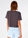 Футболка Rip Curl ON THE COAST CROP TEE GTEHO9-8264 Чорний вимитий