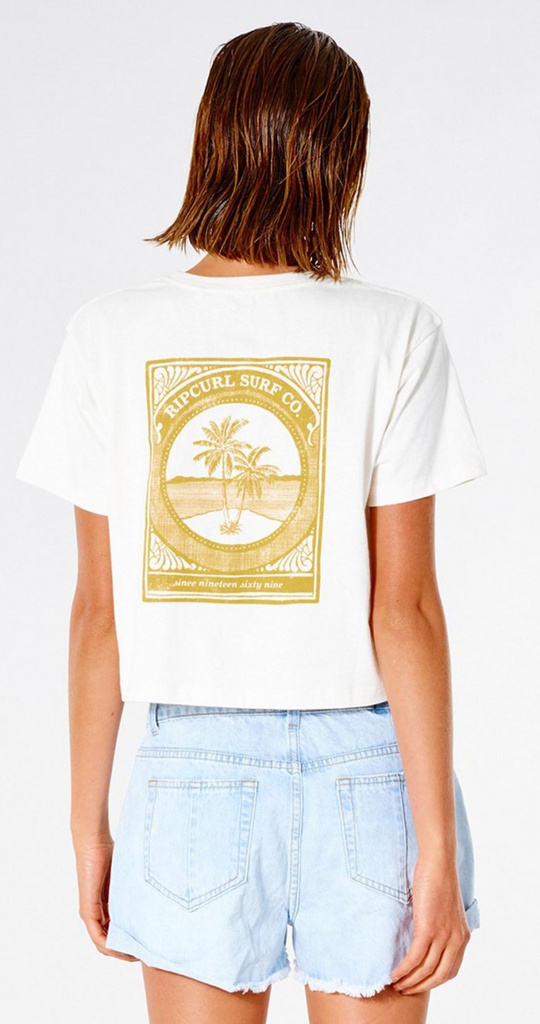 Футболка Rip Curl THE ISLAND CROP TEE GTEND9-3021 Білий з відтінком