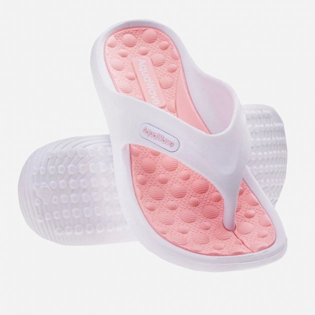 Сланці AQUAWAVE ILAMA JR-WHITE/PEACH SHELL Білий, персиковий
