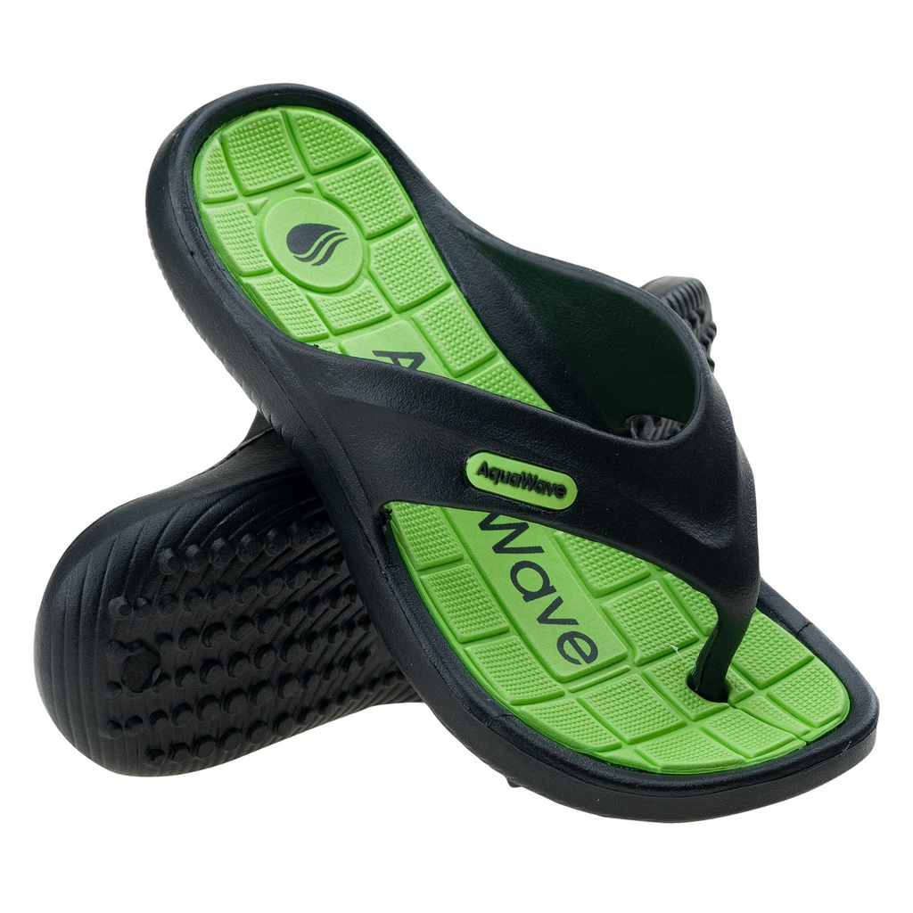 Сланці AQUAWAVE ILAMOS JR-BLACK/GREEN Чорний, зелений