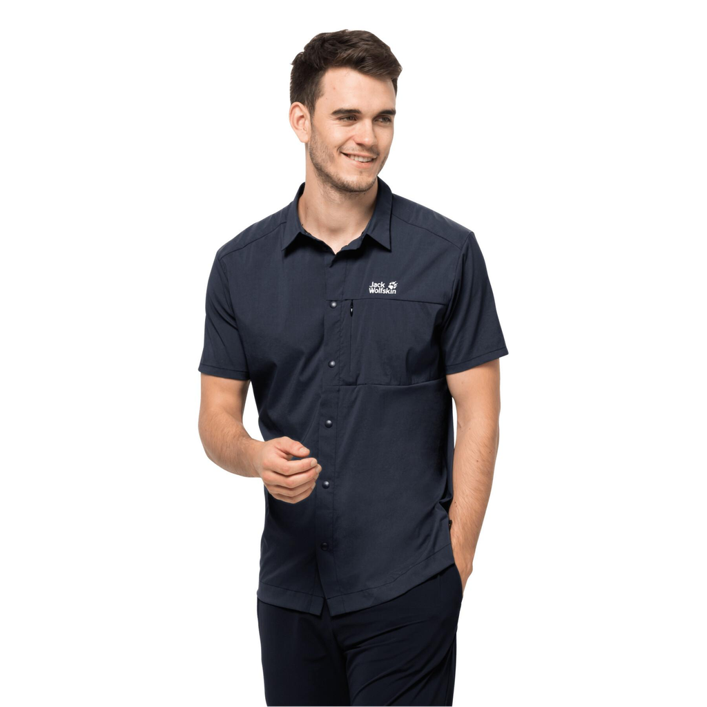 Теніска Jack Wolfskin PACK &amp; GO SHIRT M 1402942_1010 Темно-синій