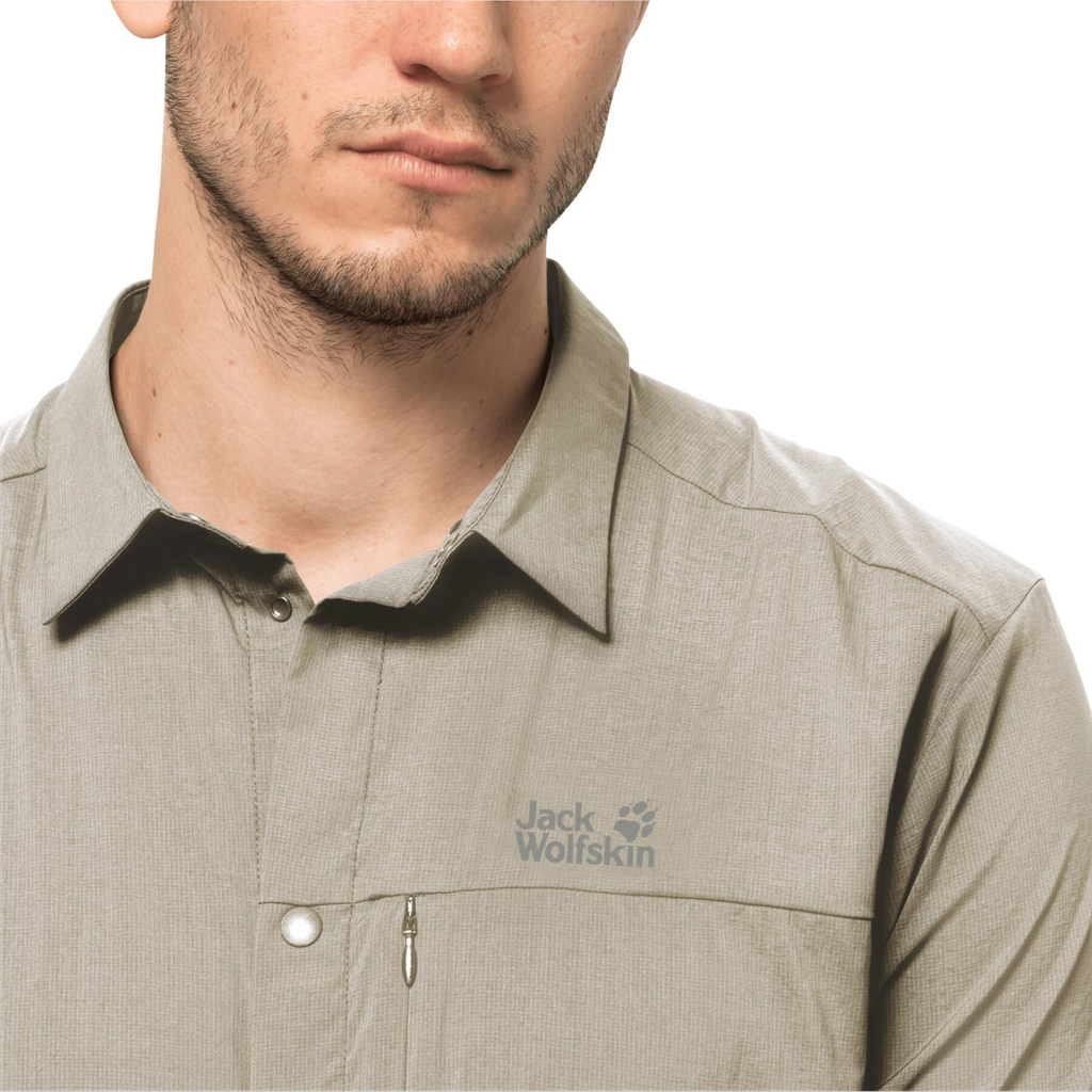 Теніска Jack Wolfskin PACK &amp; GO SHIRT M 1402942_6260 Біло-сірий