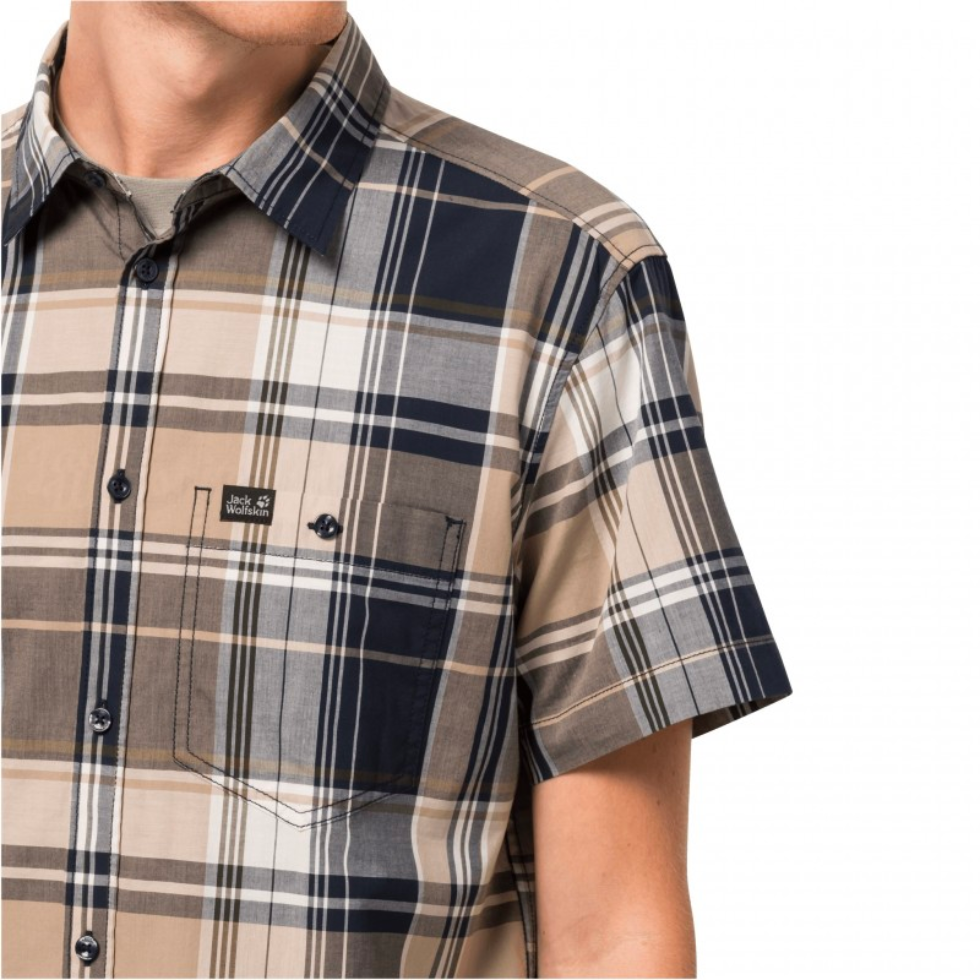 Теніска Jack Wolfskin LITTLE LAKE SHIRT M 1403421_8129 Бежевий/сірий