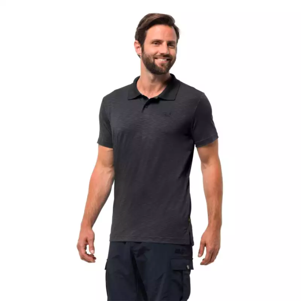 Поло Jack Wolfskin TRAVEL POLO MEN 1804542_6000 Чорний