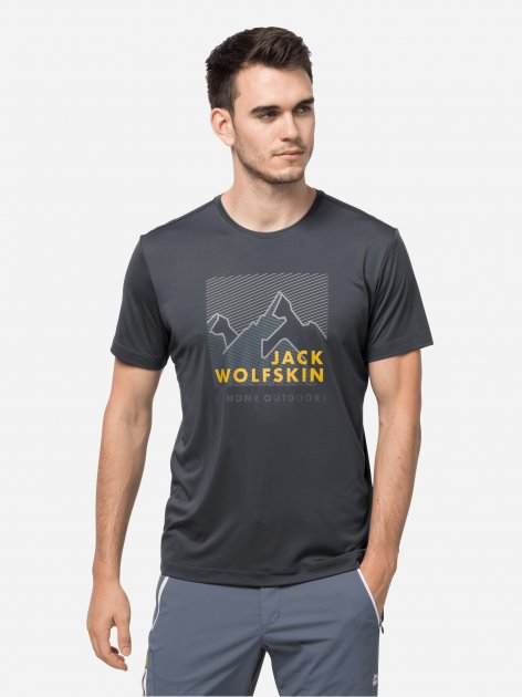 Футболка Jack Wolfskin PEAK GRAPHIC T M 1807182_6350 Темно-сірий