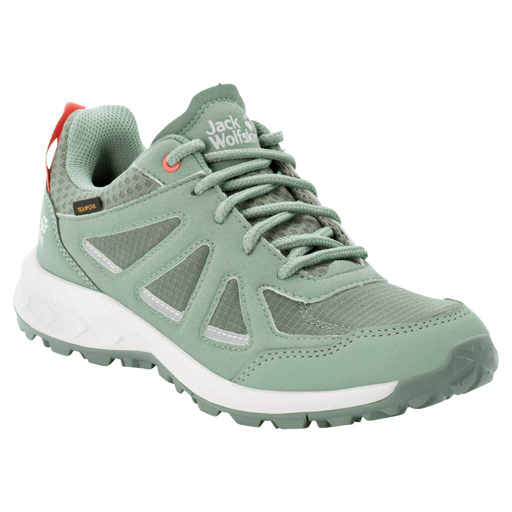 Кросівки демі Jack Wolfskin WOODLAND 2 TEXAPORE LOW W 4051341_4148 Світло-зелений/білий/сірий