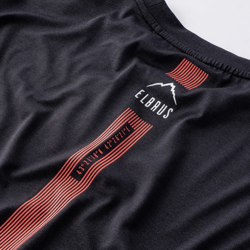 Футболка спортивна ELBRUS PURUS-BLACK MELANGE Чорний