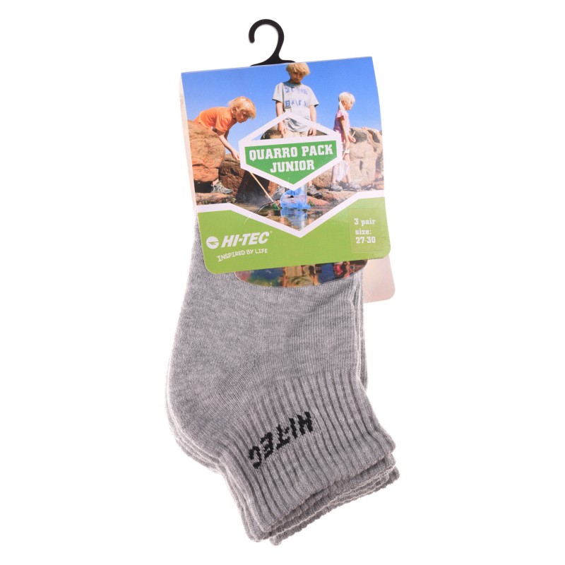 Шкарпетки літо HI-TEC QUARRO PACK JR-GREY MELANGE Сірий
