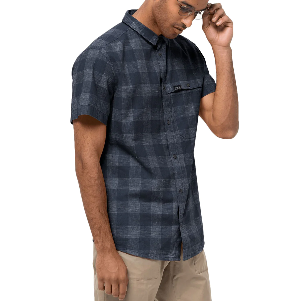 Теніска Jack Wolfskin HIGHLANDS SHIRT M 1403411-7630 Темно-Синій