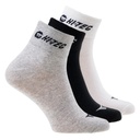 Шкарпетки літо HI-TEC CHIRE PACK-WHT/BLK/GREY MELNG Білий, чорний, сірий