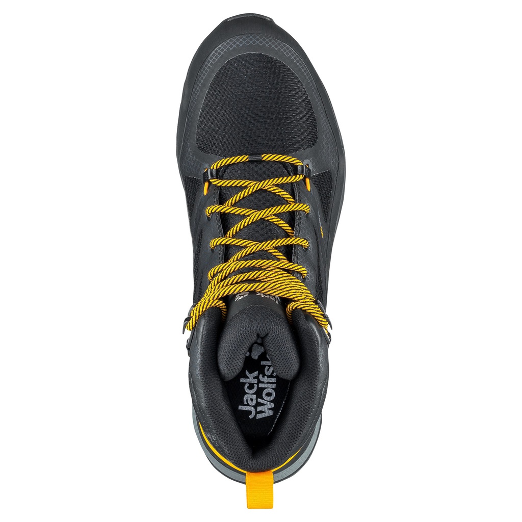 Черевики трекінгові Jack Wolfskin FORCE STRIKER TEXAPORE MID M 4038823_6055 Чорний, жовтий