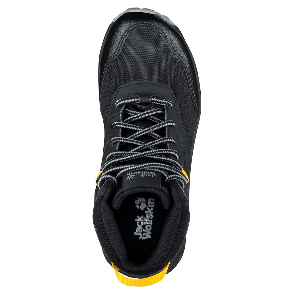 Черевики Jack Wolfskin WOODLAND TEXAPORE MID K 4042152_6055 Чорний, жовтий