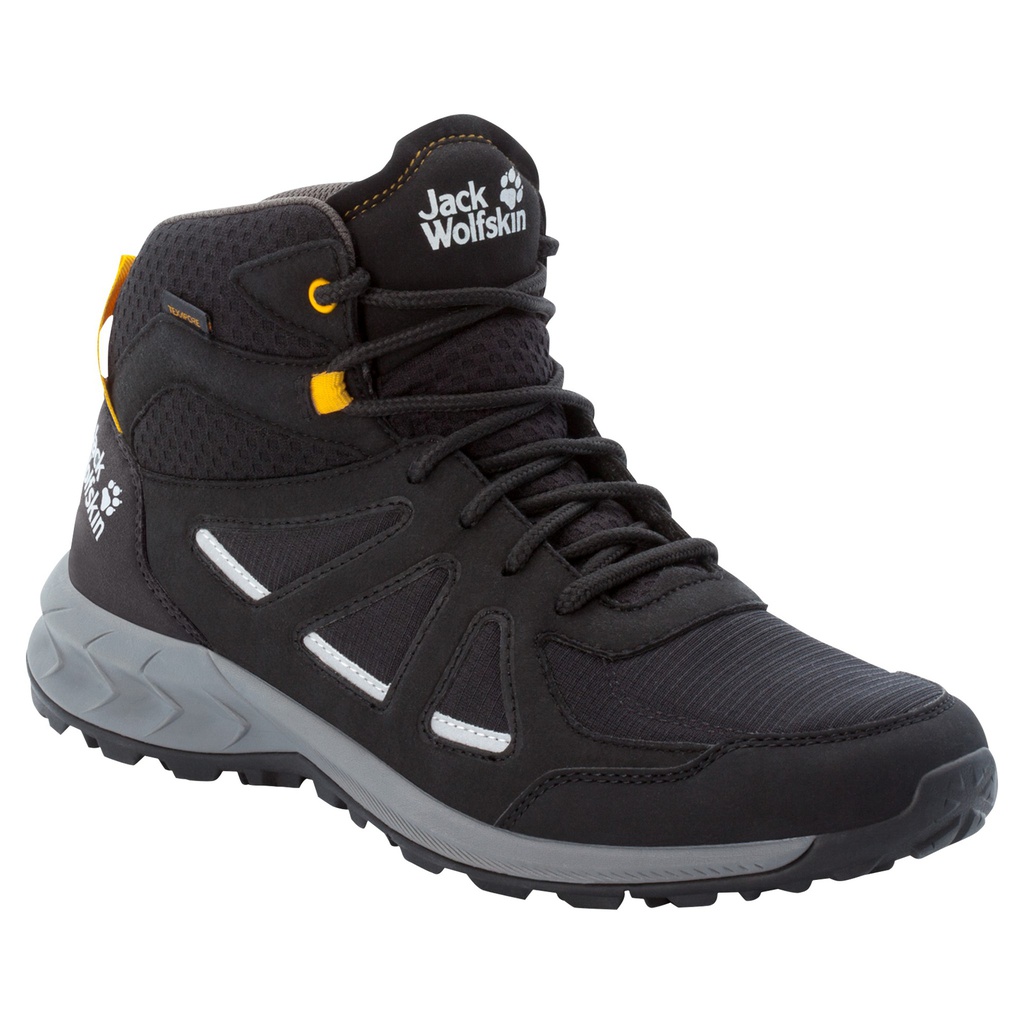Черевики Jack Wolfskin WOODLAND 2 TEXAPORE MID M 4051261_6055 Чорний, жовтий