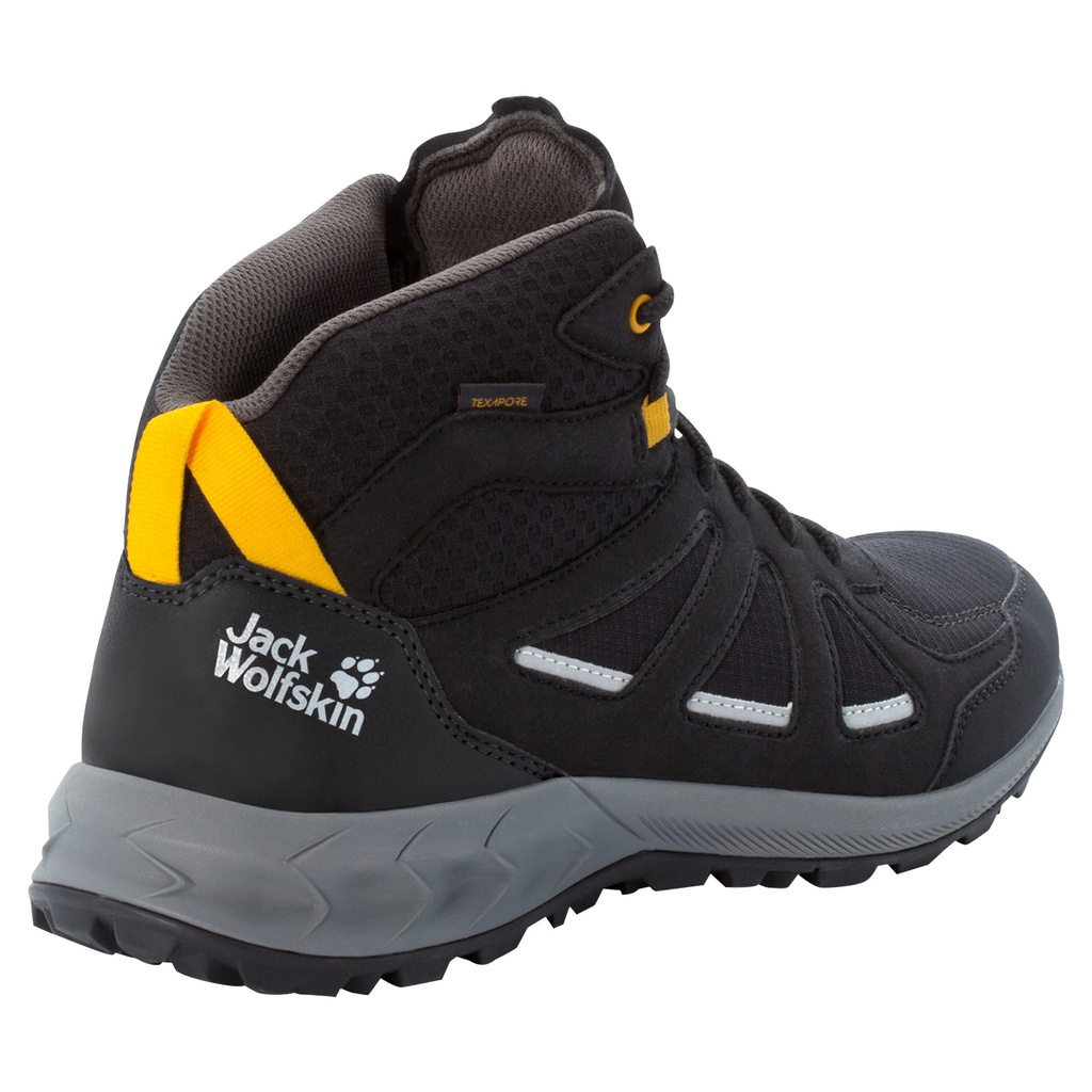 Черевики Jack Wolfskin WOODLAND 2 TEXAPORE MID M 4051261_6055 Чорний, жовтий