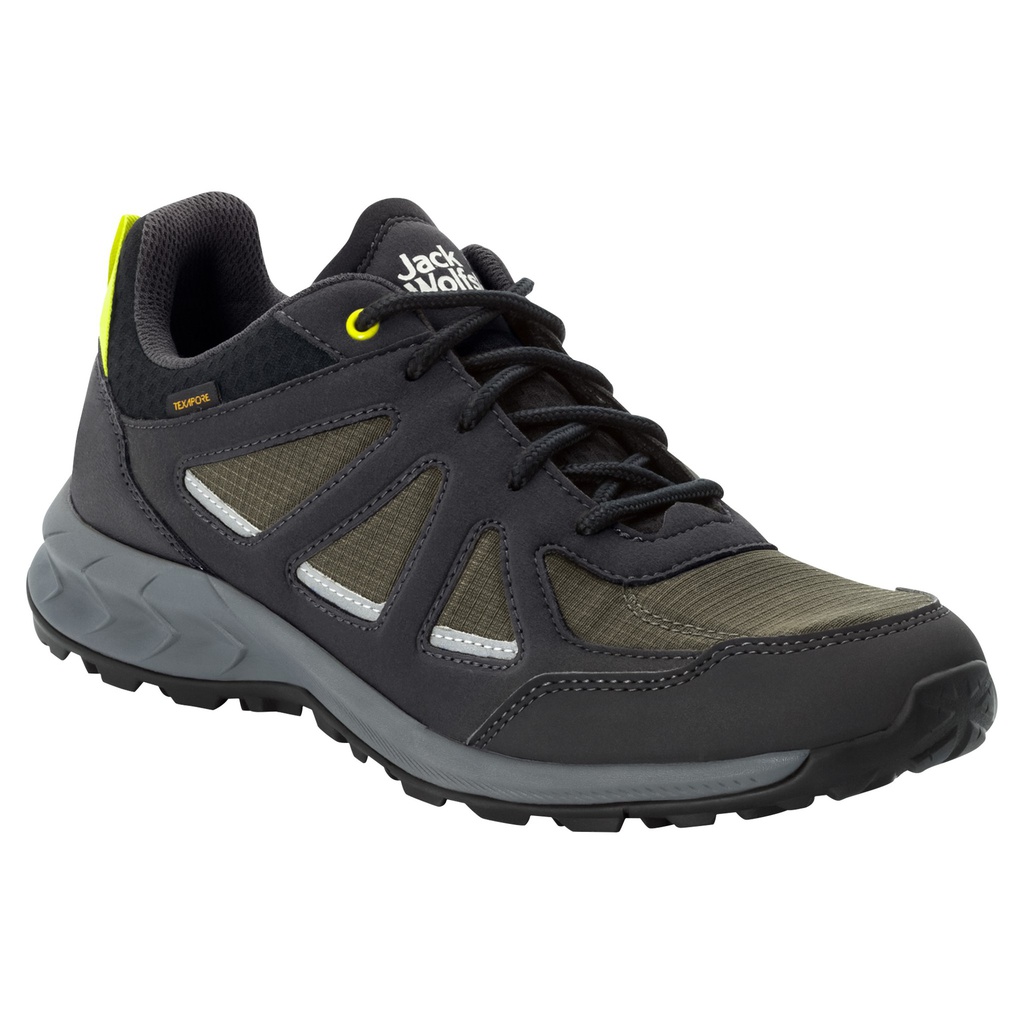 Напівчеревики Jack Wolfskin WOODLAND 2 TEXAPORE LOW M 4051271_4295 Хакі, темно-сірий