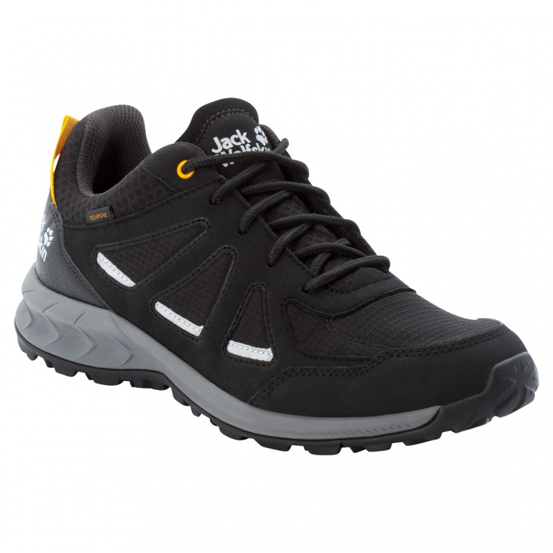 Напівчеревики Jack Wolfskin WOODLAND 2 TEXAPORE LOW M 4051271_6055 Чорний, жовтий