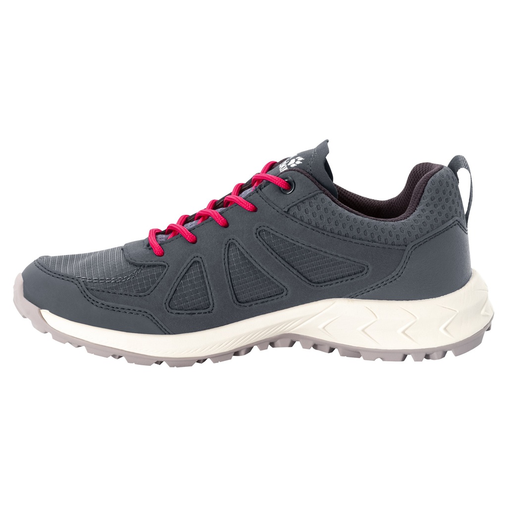 Напівчеревики Jack Wolfskin WOODLAND 2 TEXAPORE LOW W 4051341_6149 Сірий, червоний