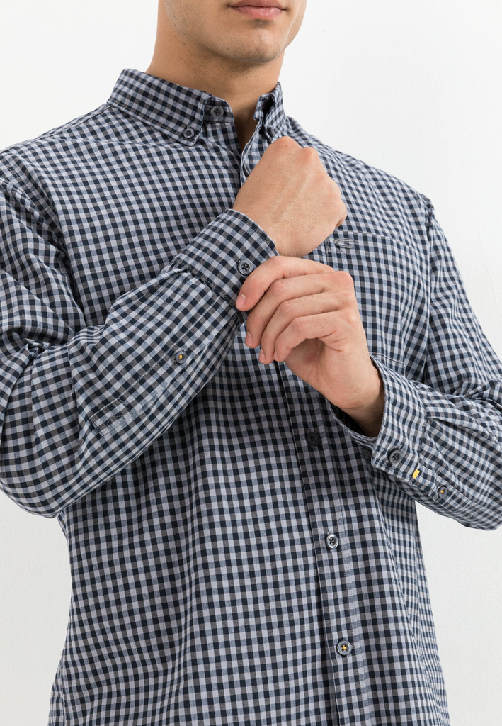Сорочка з довгим рукавом Camel Active Longsleeve Shirt 409114-8S04-47 Темно-синій