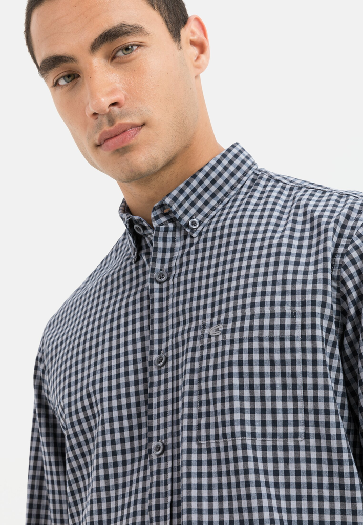 Сорочка з довгим рукавом Camel Active Longsleeve Shirt 409114-8S04-47 Темно-синій